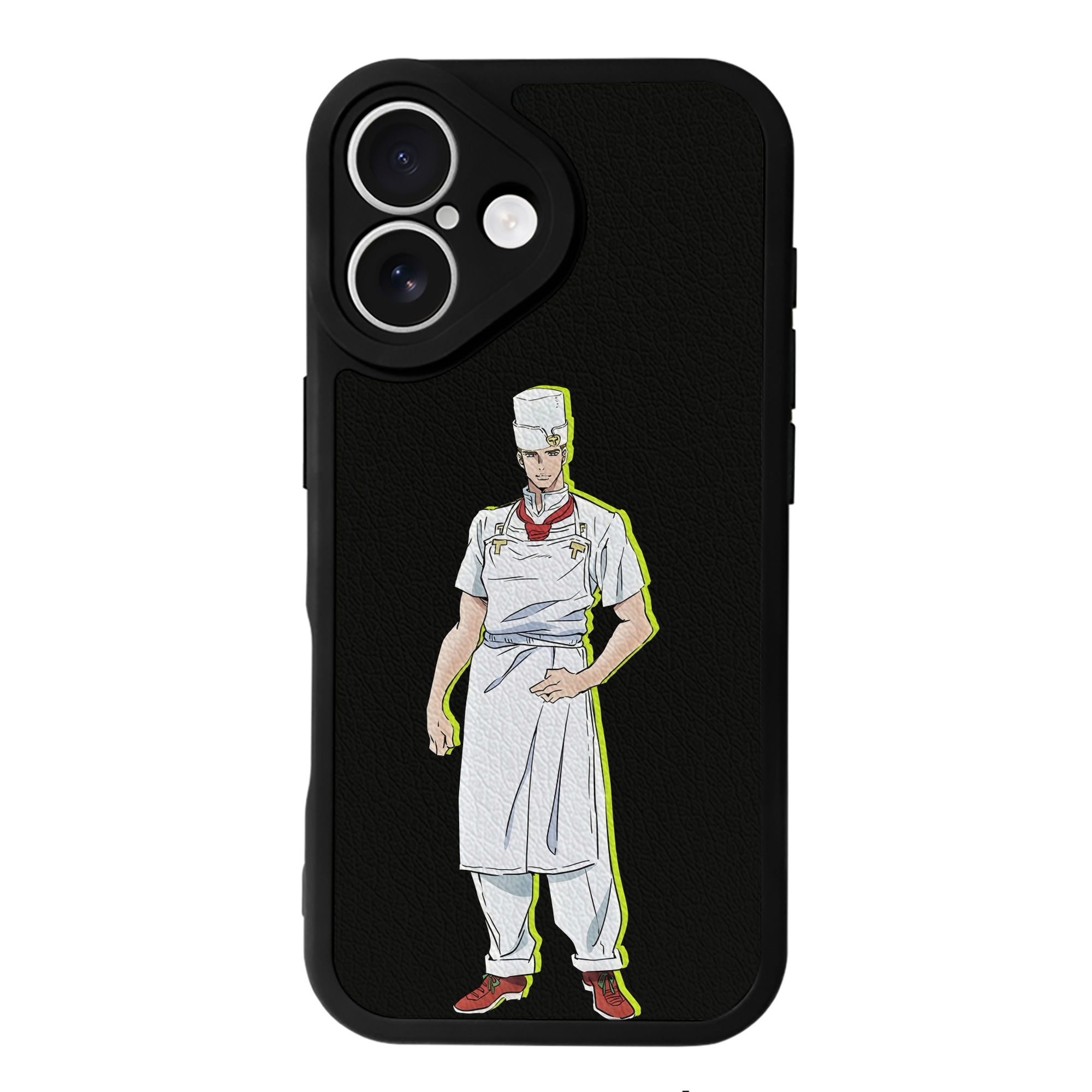 （画像用） ジョジョの奇妙な冒険 Tonio Trussardi JoJo's Bizarre Adventure トニオ?トラッサルディ 【iPhone 16シリーズ対応】シリコンスマホケース（レザー調） 材質：シリコン